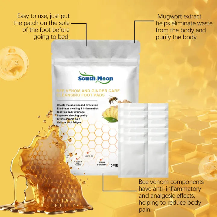Bee Venom And Ginger Care Cleansing Foot Pads