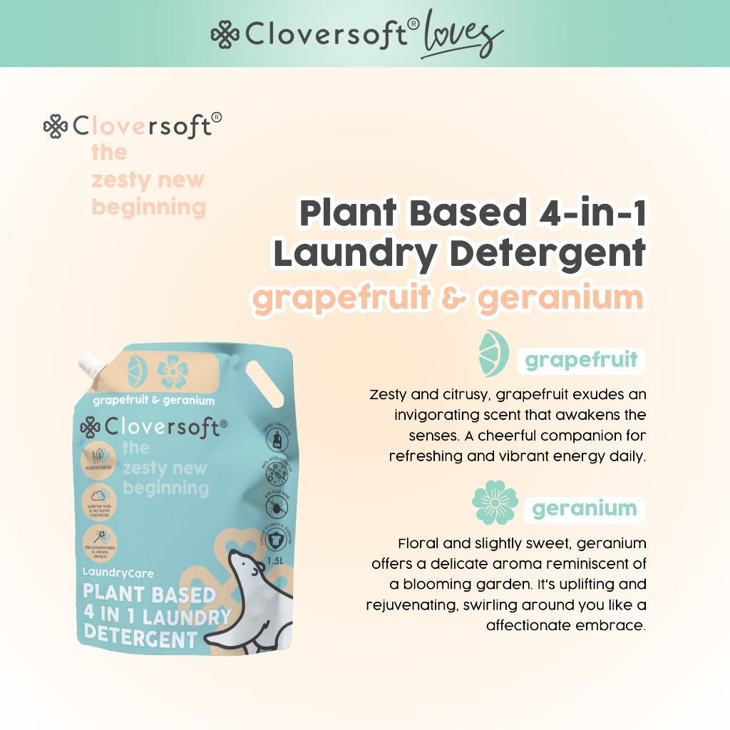Cloversoft Plant-based 4-in-1 Laundry Detergent (BUY 1 GET 1 FREE )