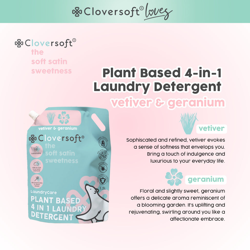 Cloversoft Plant-based 4-in-1 Laundry Detergent (BUY 1 GET 1 FREE )