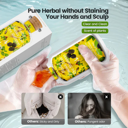 6-in-1 pure herbal essense hair dye shampoo (10 Packs)