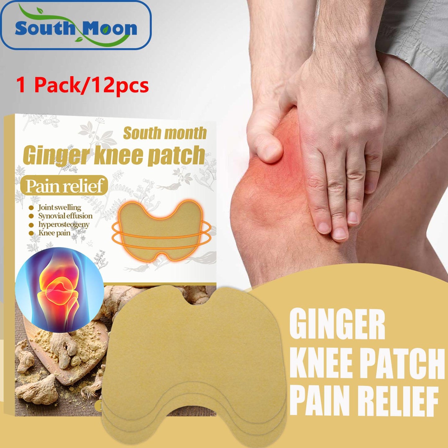 South Moon Ginger Knee Pain Relief Patch ( BUY 1 GET 1 FREE )