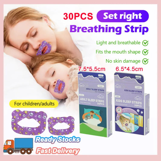 Pack Of 30 - Mouth Correction Sticker Night Breathing Patch