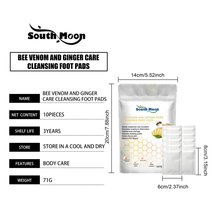 Bee Venom And Ginger Care Cleansing Foot Pads