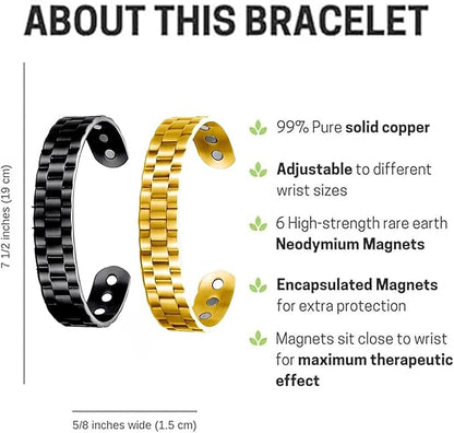 GlucoBracelet™ Sugar Control Magnetic Copper Bracelet