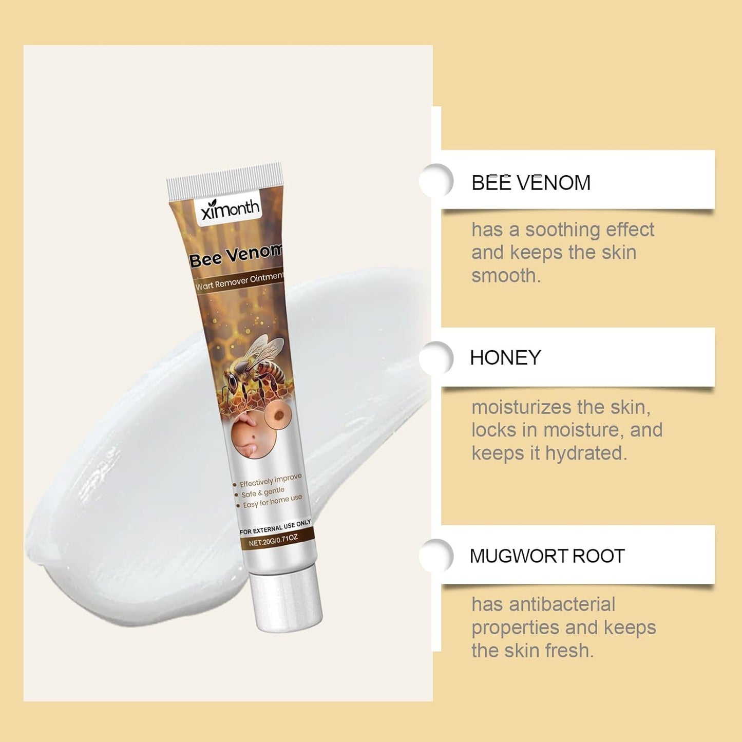 Ximonth  Bee Venom Warts Removal Ointment ( BUY 1 GET 1 FREE )