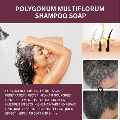 Korea Polygonum Hair Darkening Shampoo Soap ( BUY 1 GET 1 FREE )