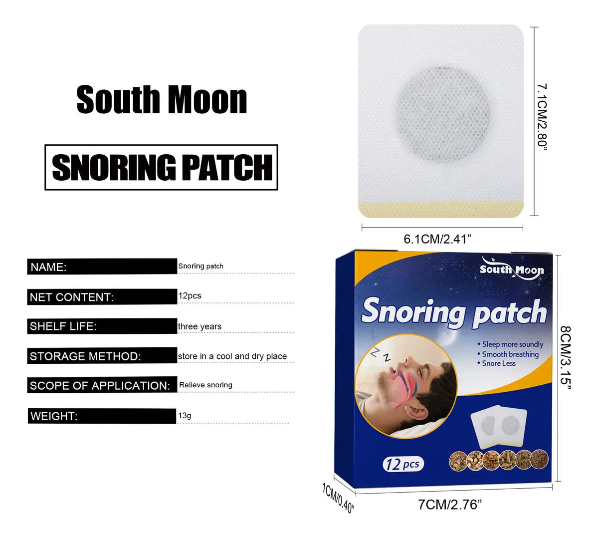 South Moon Anti-Snoring Patch ( BUY 1 GET 1 FREE )