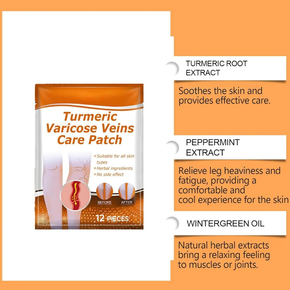 South Moon Turmeric Varicose Veins Care Patch ( BUY 1 GET 1 FREE )