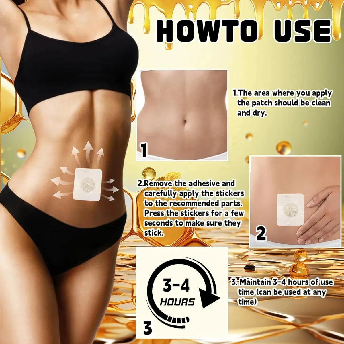 Natural Ingredients Bee Venom Slimming Patch ( BUY 1 GET 1 FREE )