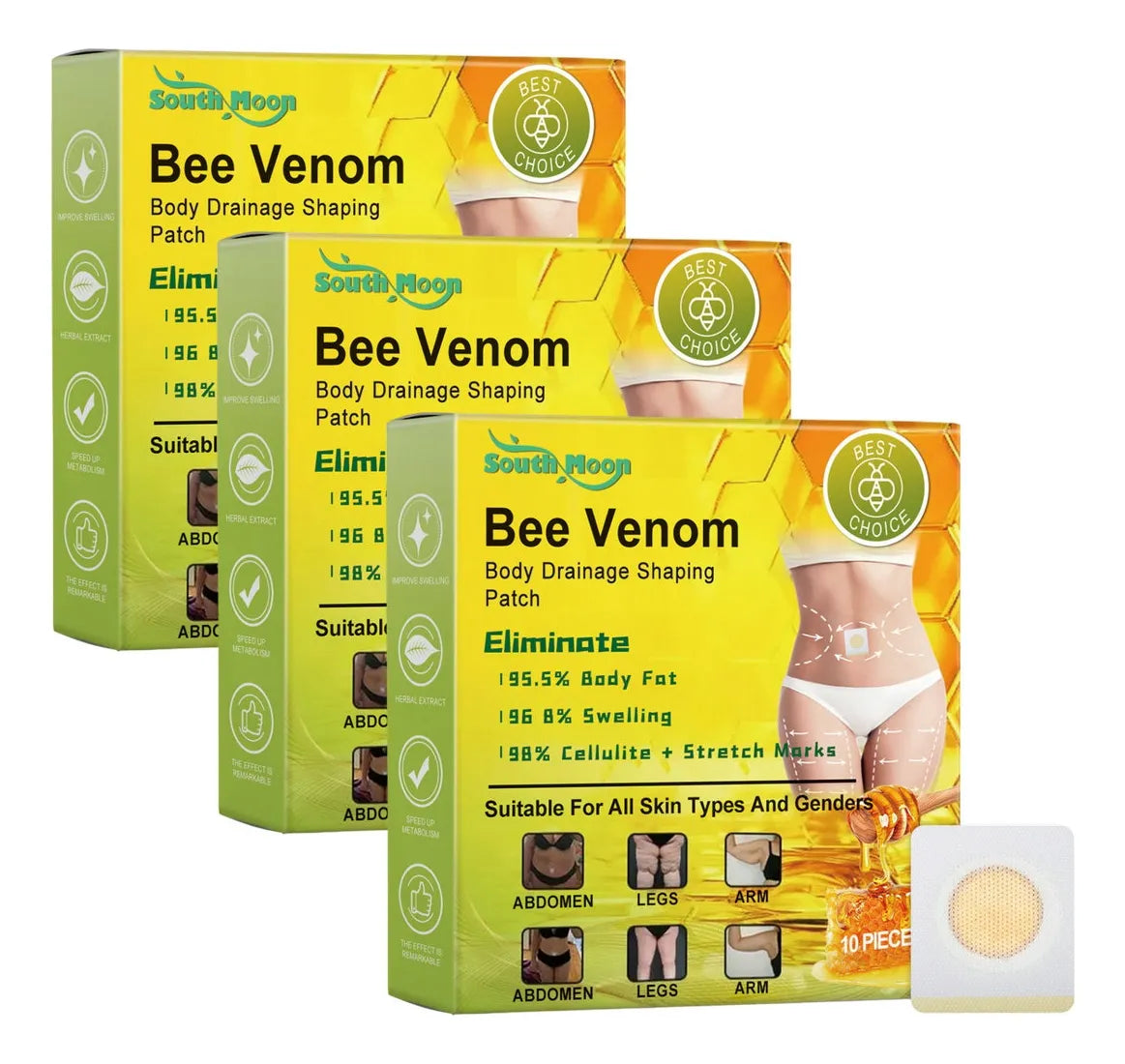 South Moon Bee Venom Body Drainage Shaping Patch