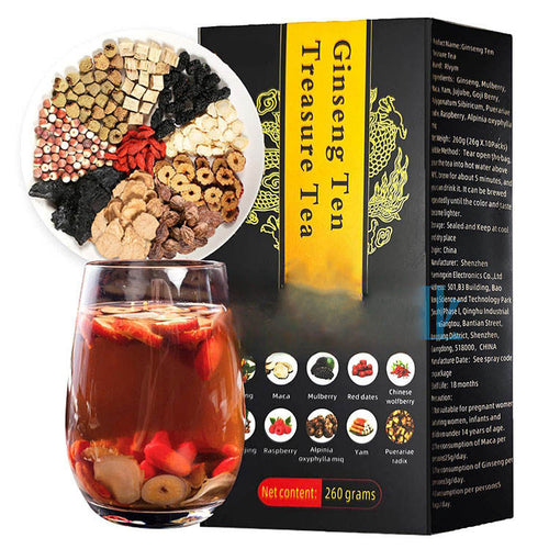 🍵 Premium Chinese Herbal Ginseng Ten Treasure Tea – 26 Bags