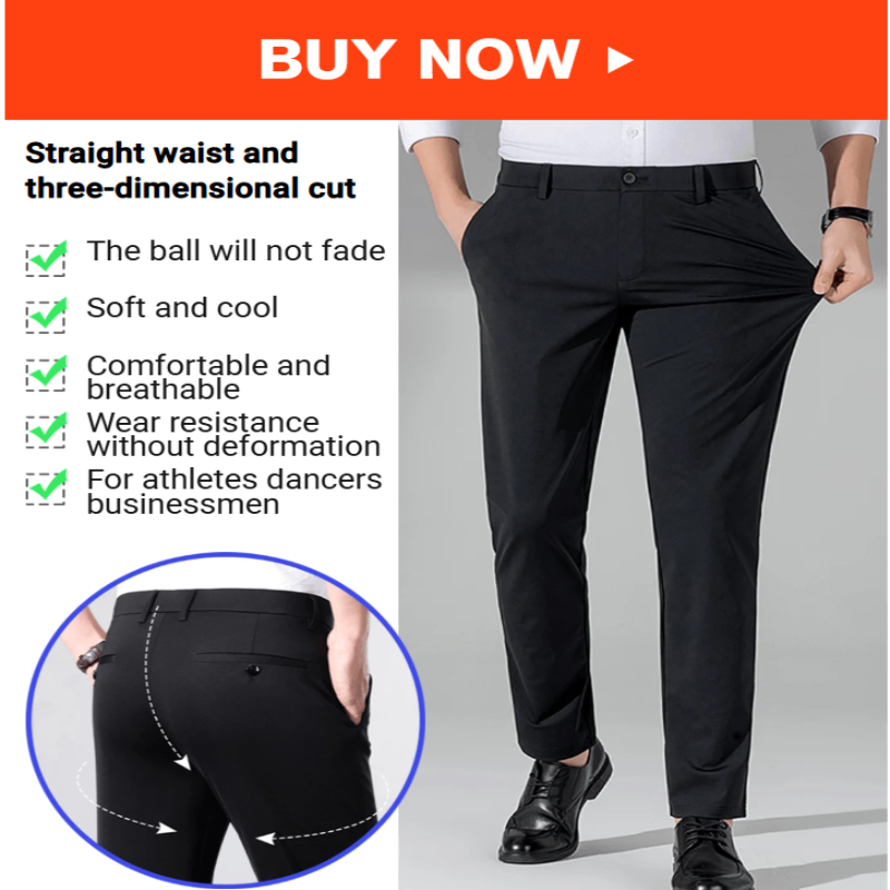Polyester Blend Solid Slim Fit Mens Formal Trousers