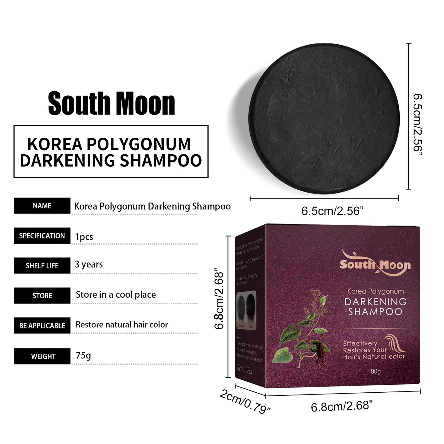 Korea Polygonum Hair Darkening Shampoo Soap ( BUY 1 GET 1 FREE )