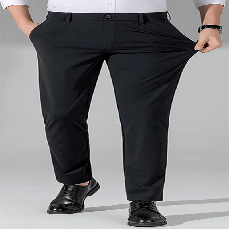 Polyester Blend Solid Slim Fit Mens Formal Trousers