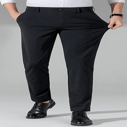 Polyester Blend Solid Slim Fit Mens Formal Trousers