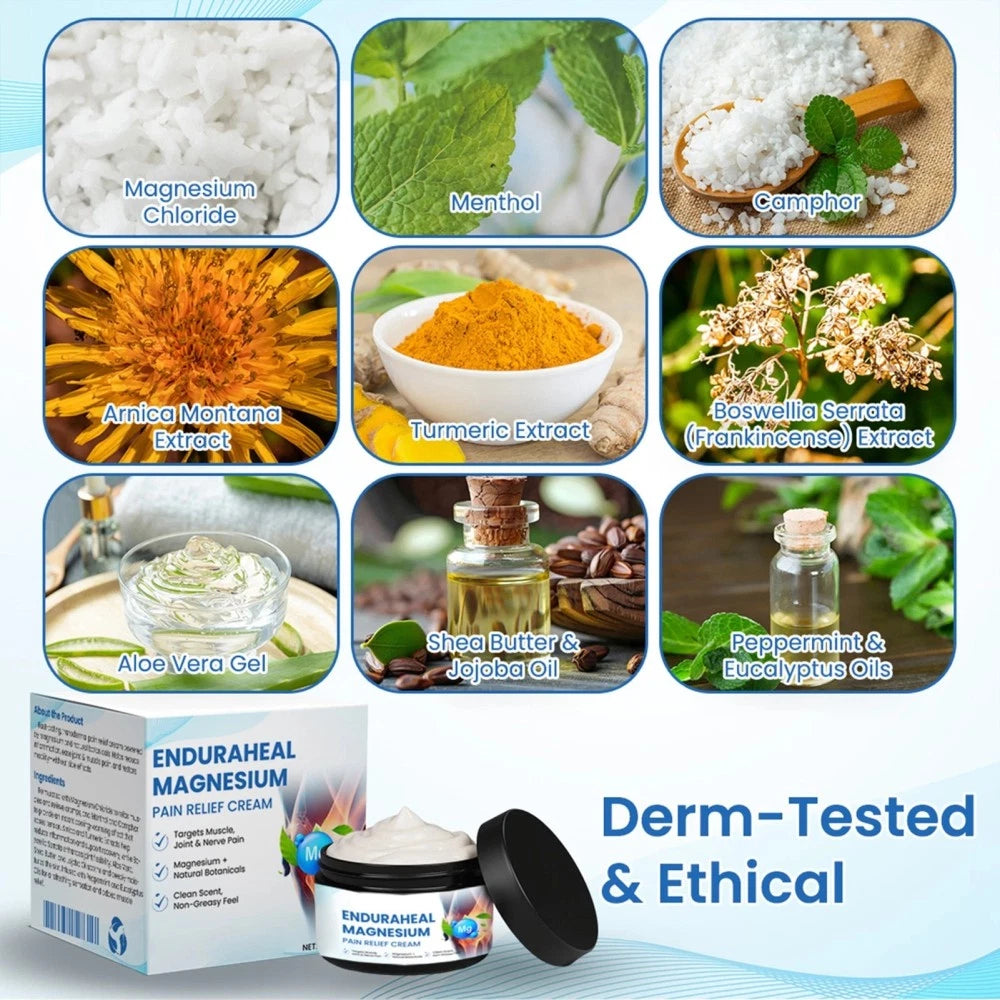 💪✨ EnduraHeal™ Magnesium Pain Relief Cream 🌿🩹 ( BUY 1 GET 1 FREE )