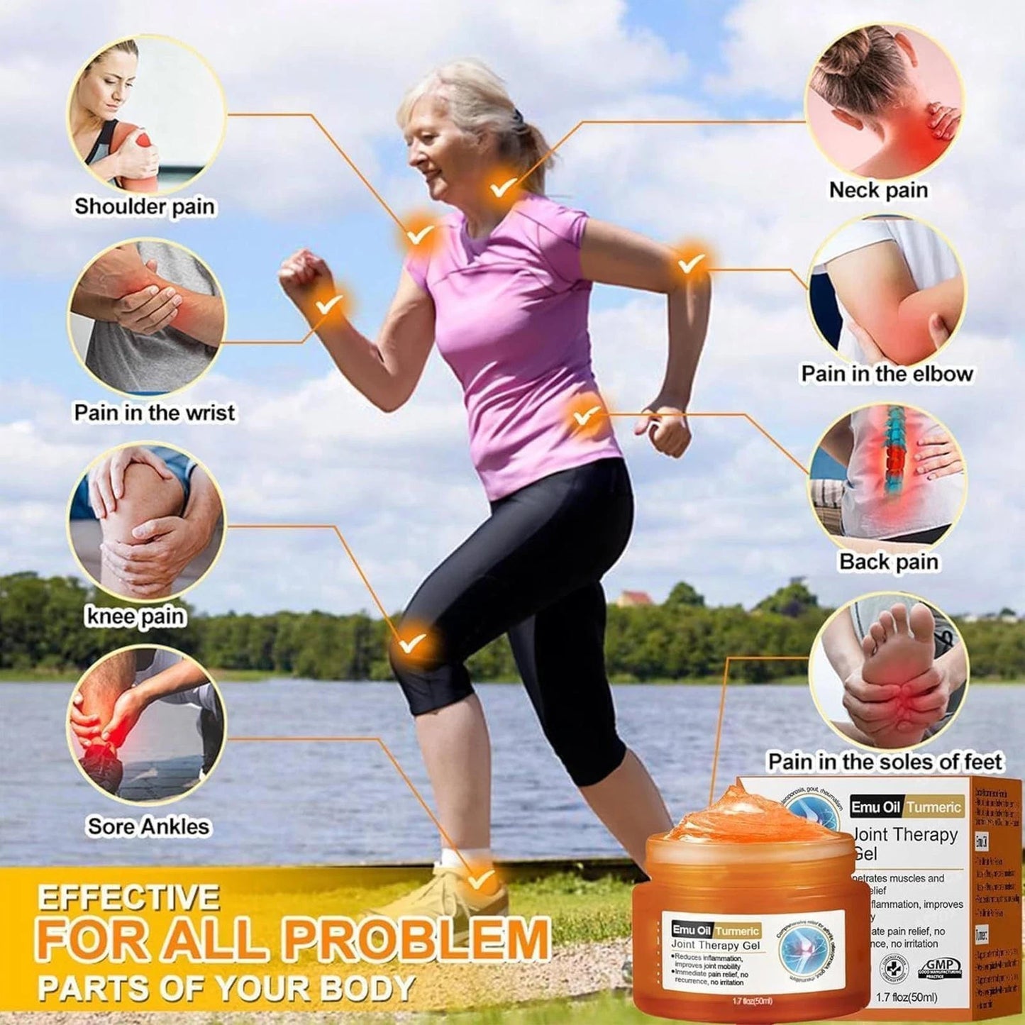 Emu Oil Turmeric Joint Pain Relief Gel ( BUY 1 GET 1 FREE )