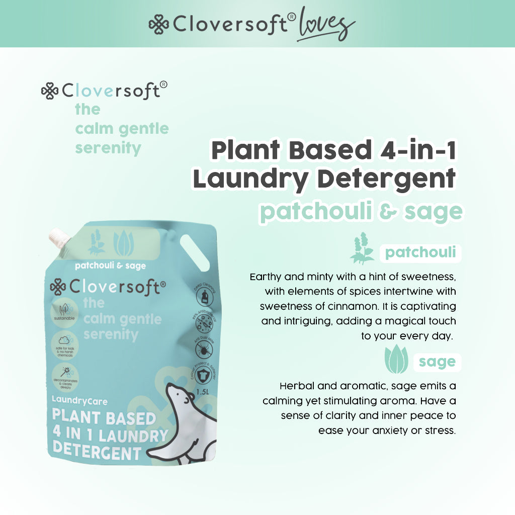 Cloversoft Plant-based 4-in-1 Laundry Detergent (BUY 1 GET 1 FREE )